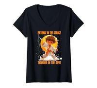 Mujer Patience IN The Stance Thunder IN The SPIN Camiseta Cuello V
