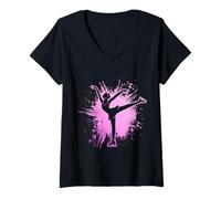 Mujer Patinaje artístico Camiseta Cuello V