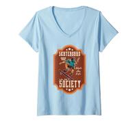 Mujer Patines para Hombre y niño Skateboarder para la Vida 1983 Camiseta Cuello V