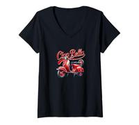 Mujer Patinete Ciao Bella Camiseta Cuello V