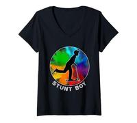 Mujer Patinete de Acrobacias Patinete Patinete Tricks Niños Hombre Scoot Camiseta Cuello V