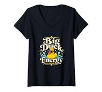 Mujer Pato de Goma Baño Pato Piscina Fiesta Pato Amante del Camiseta Cuello V