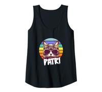 Mujer PATRI - Bonito nombre de niña con un gato genial Camiseta sin Mangas