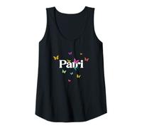 Mujer PATRI - Hermoso Nombre de niña con Mariposas Coloridas Camiseta sin Mangas
