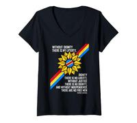 Mujer Patrice Lumumba Congo Dignidad Libertad Justicia Libertad Cita Camiseta Cuello V