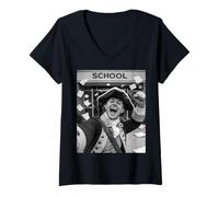 Mujer Patriota Último Día De Escuela Vacaciones De Verano Divertido Meme Selfie Camiseta Cuello V