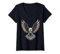 Mujer Patriotic American Flag Bald Eagle USA Pride 4th of July Camiseta Cuello V