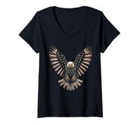 Mujer Patriotic American Flag Bald Eagle USA Pride 4th of July Camiseta Cuello V