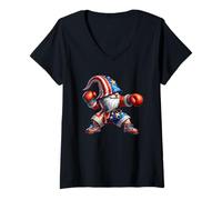 Mujer Patriotic GNOME Boxer For Men and Kids Boxing Trainer Camiseta Cuello V