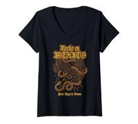 Mujer Patriotic México Heritage Cinco De Mayo Proud Mexican Roots Camiseta Cuello V