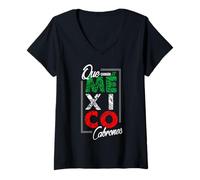 Mujer Patriotic México Heritage Cinco De Mayo Proud Mexican Roots Camiseta Cuello V