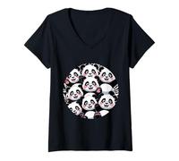 Mujer Patrón De Panda Para Un Amante De Los Osos Panda Camiseta Cuello V