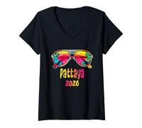 Mujer Pattaya 2026 Gafas de Sol Outfit Pattaya 2026 Camiseta Cuello V