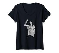 Mujer Patti Smith Punk Rock Singer Live Lynn Goldsmith Colección Camiseta Cuello V