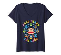 Mujer Paul Frank Fun Land Julius Noria Camiseta Cuello V