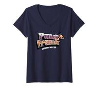 Mujer Paul Frank Julius Las Aventuras del Mono Desde 1995 Camiseta Cuello V