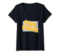 Mujer Paul Frank - Marco de Cuadros (diseño de Burbuja), Color Amarillo Camiseta Cuello V