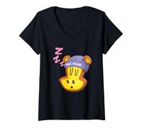 Mujer Paul Frank Preocupación Oso Durmiendo Camiseta Cuello V