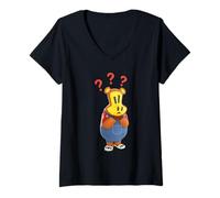 Mujer Paul Frank Preocupado Oso Preocupado Camiseta Cuello V