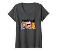 Mujer Paul Frank Trio Julius Monkey Bunny Girl y Worry Bear Camiseta Cuello V