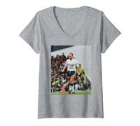 Mujer Paul Gazza Gascoigne Tottenham Hotspur Notts County Football Camiseta Cuello V