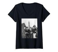 Mujer Paul George Ringo y John Lennon Los Beatles Blackpool 1964 Camiseta Cuello V