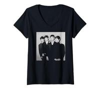 Mujer Paul Mccartney John Lennon & Co Los Beatles 1963 Camiseta Cuello V