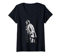 Mujer Paul Weller The Jam Live Mod Rock por David Corio Camiseta Cuello V