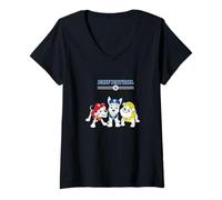 Mujer Paw Patrol Chase Badge Bar Outline Camiseta Cuello V