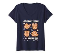 Mujer Paw Patrol Christmas Cookie Heroes Camiseta Cuello V