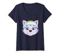 Mujer Paw Patrol Everest Large Face Camiseta Cuello V