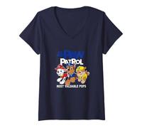 Mujer Paw Patrol Most Valuable Pups Heroic Trio Graphic Camiseta Cuello V