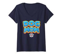 Mujer Paw Patrol Mother's Day Dog Mom Camiseta Cuello V