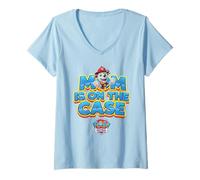 Mujer Paw Patrol Mother's Day Mom Is On The Case Camiseta Cuello V
