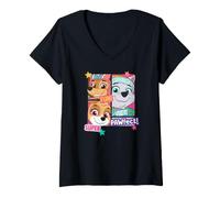 Mujer Paw Patrol Pawfect Pups Camiseta Cuello V