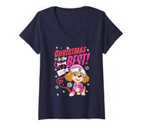 Mujer Paw Patrol Skye Christmas Is The Best Camiseta Cuello V