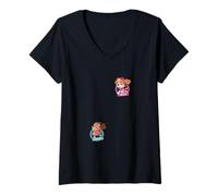 Mujer Paw Patrol Skye Liberty Duo Star Badge Icons Camiseta Cuello V