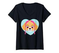 Mujer Paw Patrol Skye Rescue Hero Adventure Bay Love Heart Classic Camiseta Cuello V