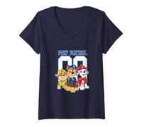 Mujer Paw Patrol Team Paw Collegiate Camiseta Cuello V