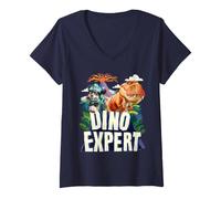 Mujer Paw Patrol: The Dino Movie Rex and Timmy Dino Expert Camiseta Cuello V