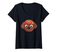Mujer Paw Patrol Zuma Large Face Camiseta Cuello V