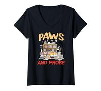 Mujer Paws and prose Camiseta Cuello V