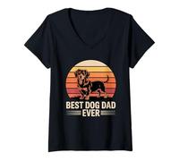 Mujer Pawsitive Vibes Only Dog Best Dad Mom I Love Dogs Camiseta Cuello V