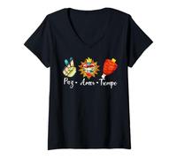 Mujer Peace Love Trompo Al Pastor Carnita Asada Funny Mexican Camiseta Cuello V