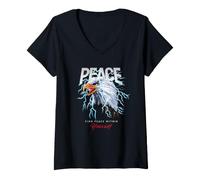 Mujer Peace USA Eagle Wild Quotes Find The Peace Within Yourself Camiseta Cuello V