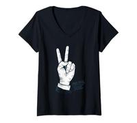 Mujer Peaceful Soul Nature Inspired Aesthetic Graphic Peace Symbol Camiseta Cuello V