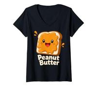 Mujer Peanut Butter & Jelly Matching Couple Halloween Best Friends Camiseta Cuello V