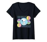 Mujer Peanuts Art Snoopy Dog Deco Beagle Defiant Fun Cita épica Camiseta Cuello V
