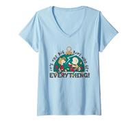 Mujer Peanuts Charlie Brown Navidad Sally Big Kid Sparkly Box Friends Camiseta Cuello V