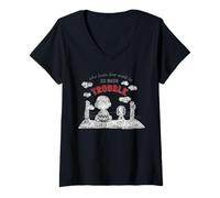 Mujer Peanuts Snoopy Charlie Brown Love Heart Vintage Camiseta Cuello V